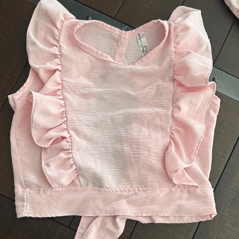 Pink Ruffled Kids Top